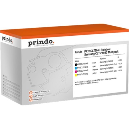 ORIGINAL Prindo Value Pack nero / ciano / magenta / giallo PRTSCLT504S Rainbow Classic ~7900 Seiten